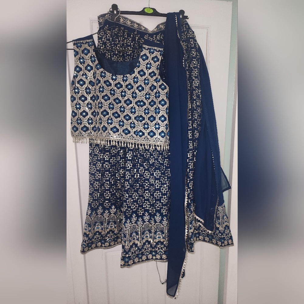 Blue Sparkly Lehanga